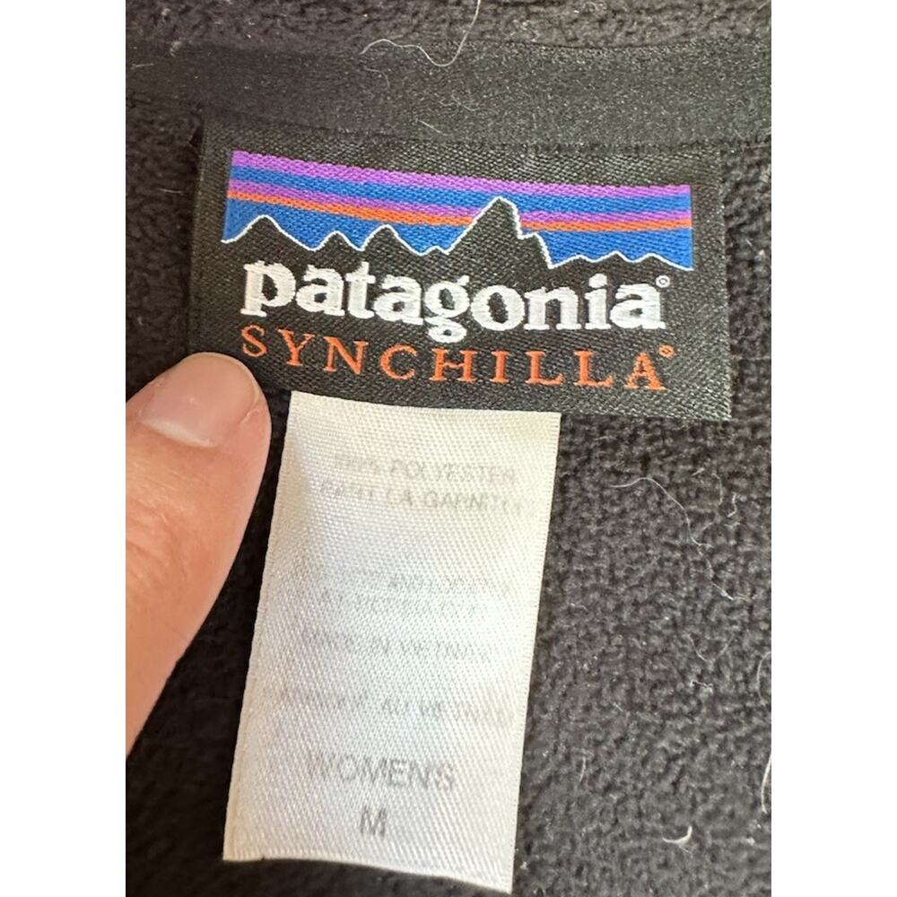 Patagonia Synchilla Fleece Jacket Size Medium Women’s Black Full Zip - Picture 3 of 7